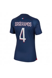 Paris Saint-Germain Sergio Ramos #4 Voetbaltruitje Thuis tenue Dames 2023-24 Korte Mouw
